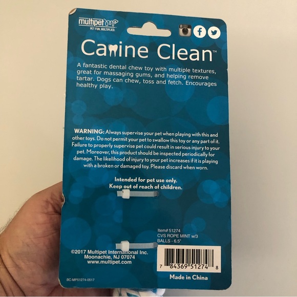 Canine Clean Dog Dental Chew Toy Peppermint Brand New - Picture 4 of 4